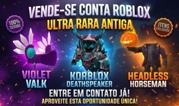CONTA ROBLOX RARA! VIOLET VALK + KORBLOX + HEADLESS + TOTALMENTE FULL ACESSO!