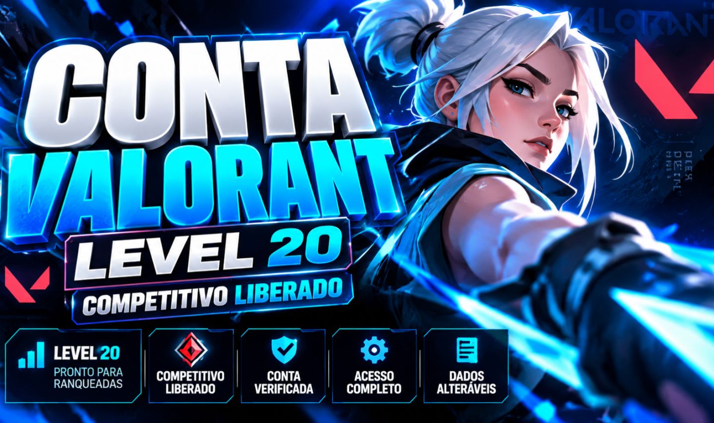 CONTA VALORANT SMURF LEVEL 20 | COMP LIBERADO | CONTA VERIFICADA