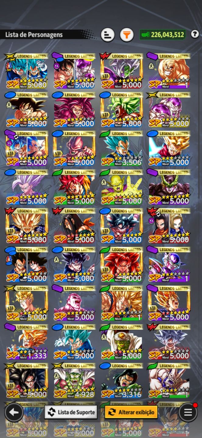 Conta dragon ball legends ótima pra começar