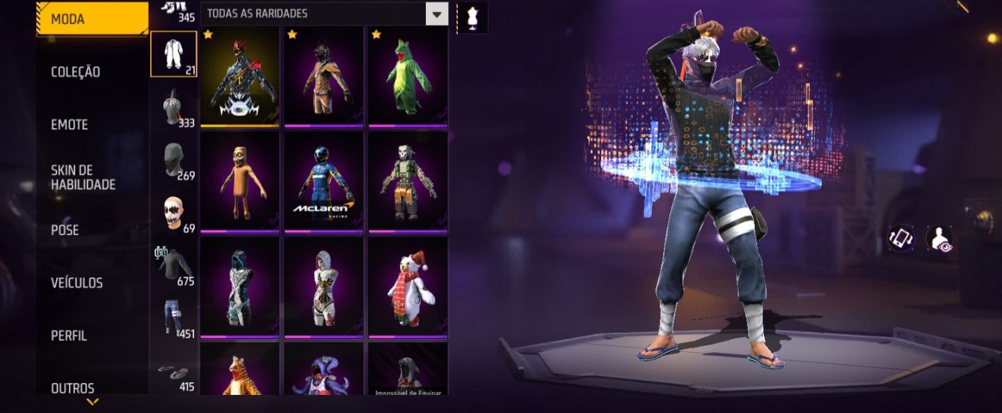 Conta Free Fire muito rara e muito gemada, valores aceitáveis negociável!!
