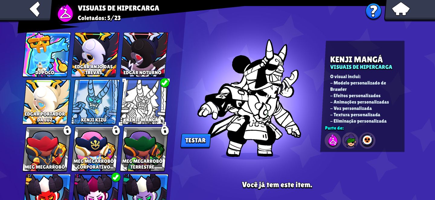 CONTA BRAWL STARS À VENDA 594 GEMAS MUITAS SKINS