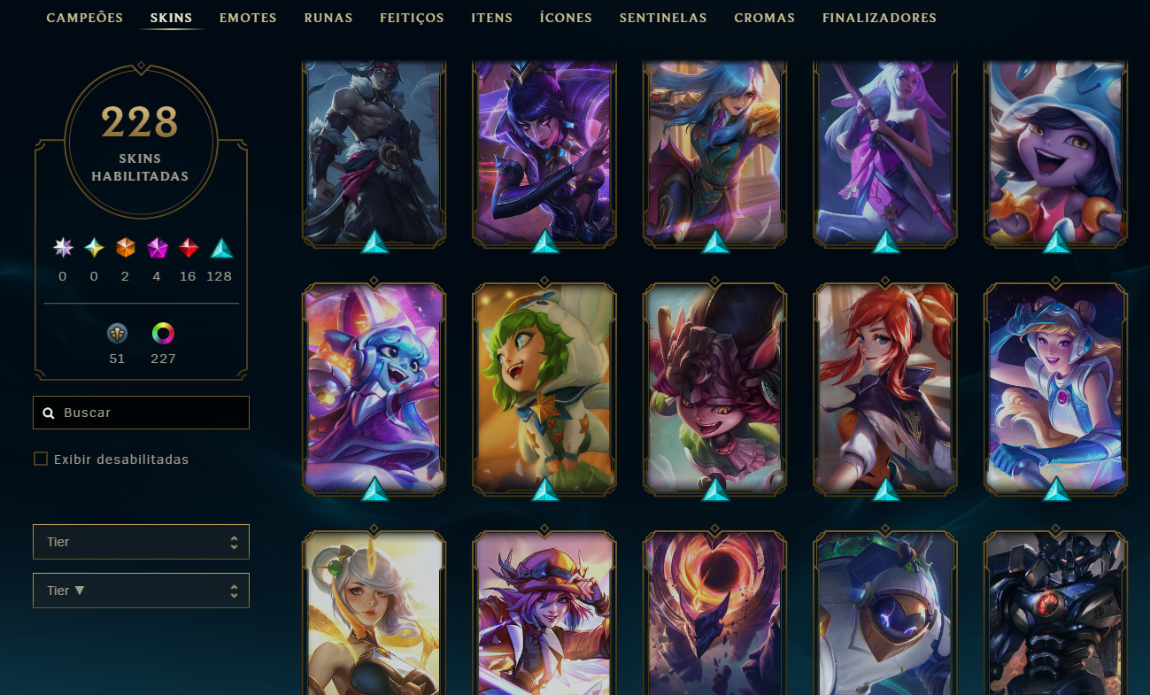 LUX ELEMENTALISTA, EZREAL PULSEFIRE, +200 SKIN E SKINS PRESTIGIOS (FULL ACESSO)