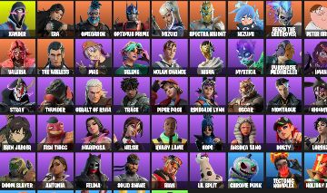 Conta boa com várias skins e emotes pra quem tá começando