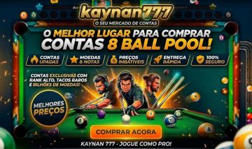 (MELHOR PREÇO DO SITE) DOMINE O 8 BALL POOL! CONTAS DE 100M A 5B DE MOEDAS!