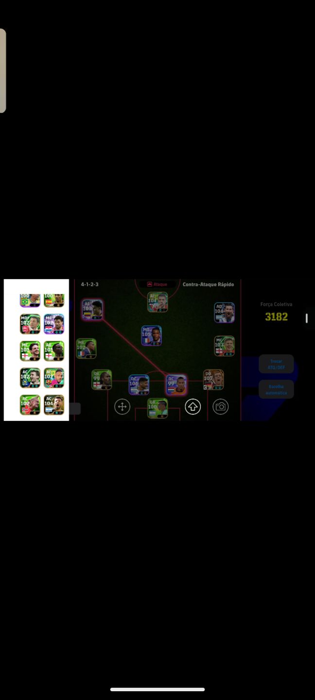 CONTA EFOOTBALL 2026 FORÇA 3182 - 4 CARTAS 104+ - 2.7M GP - CONTE 90
