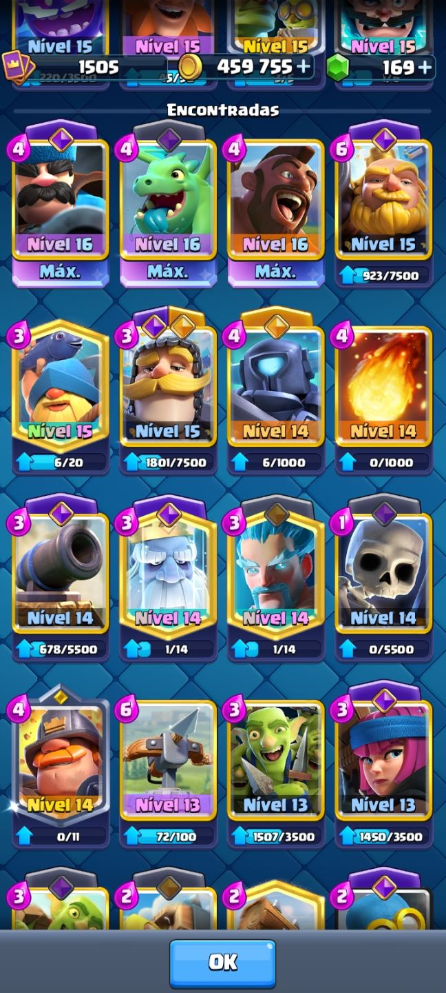 CONTA CLASH LVL 15 10K500 TROFÉU 12 EVOS (ACEITO PROPOSTAS!)
