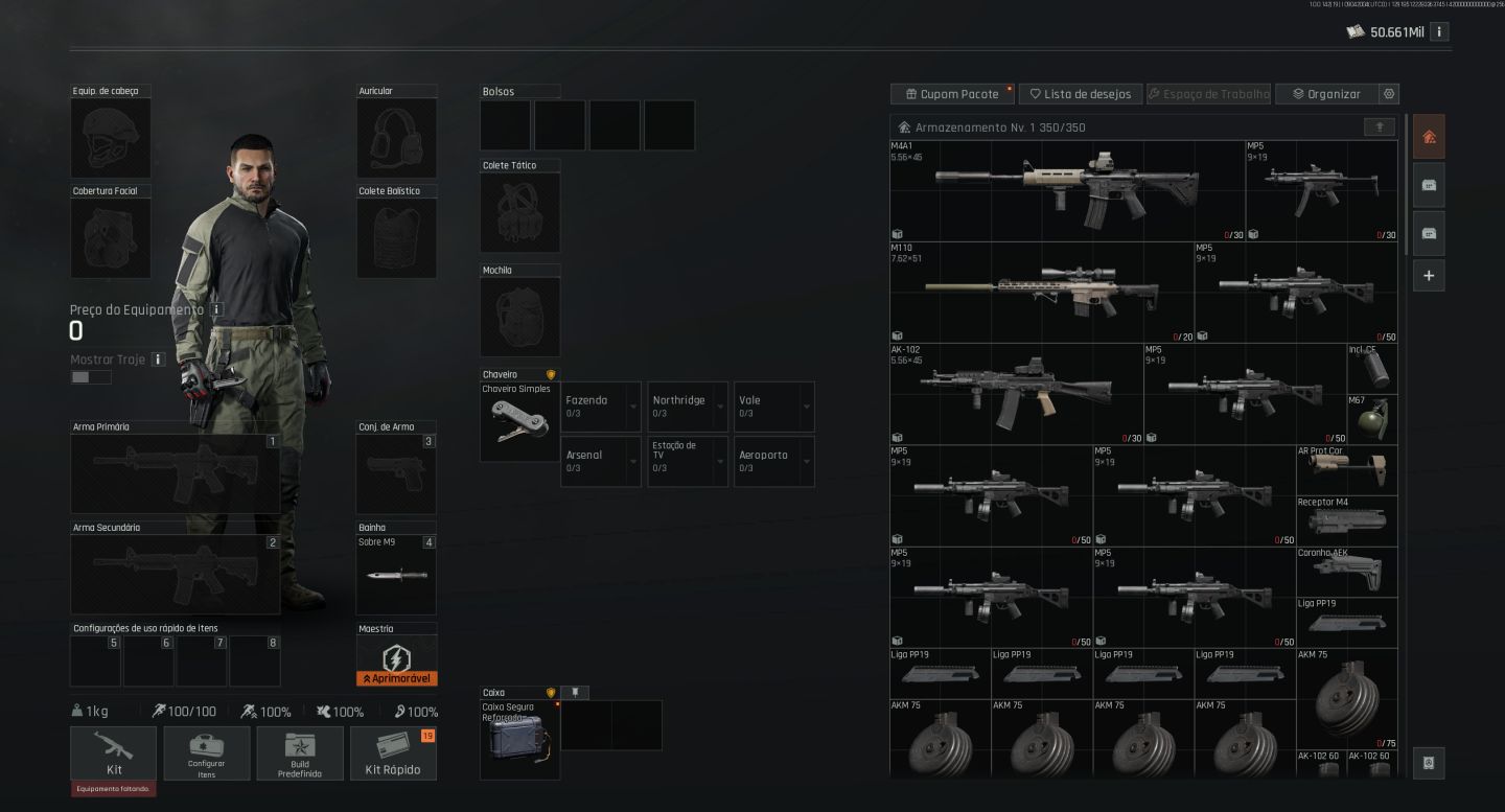 Conta9 Arena Breakout -PC- 57m basicamente tudo em KOEN - 1 LUVA - 50m de KOEN
