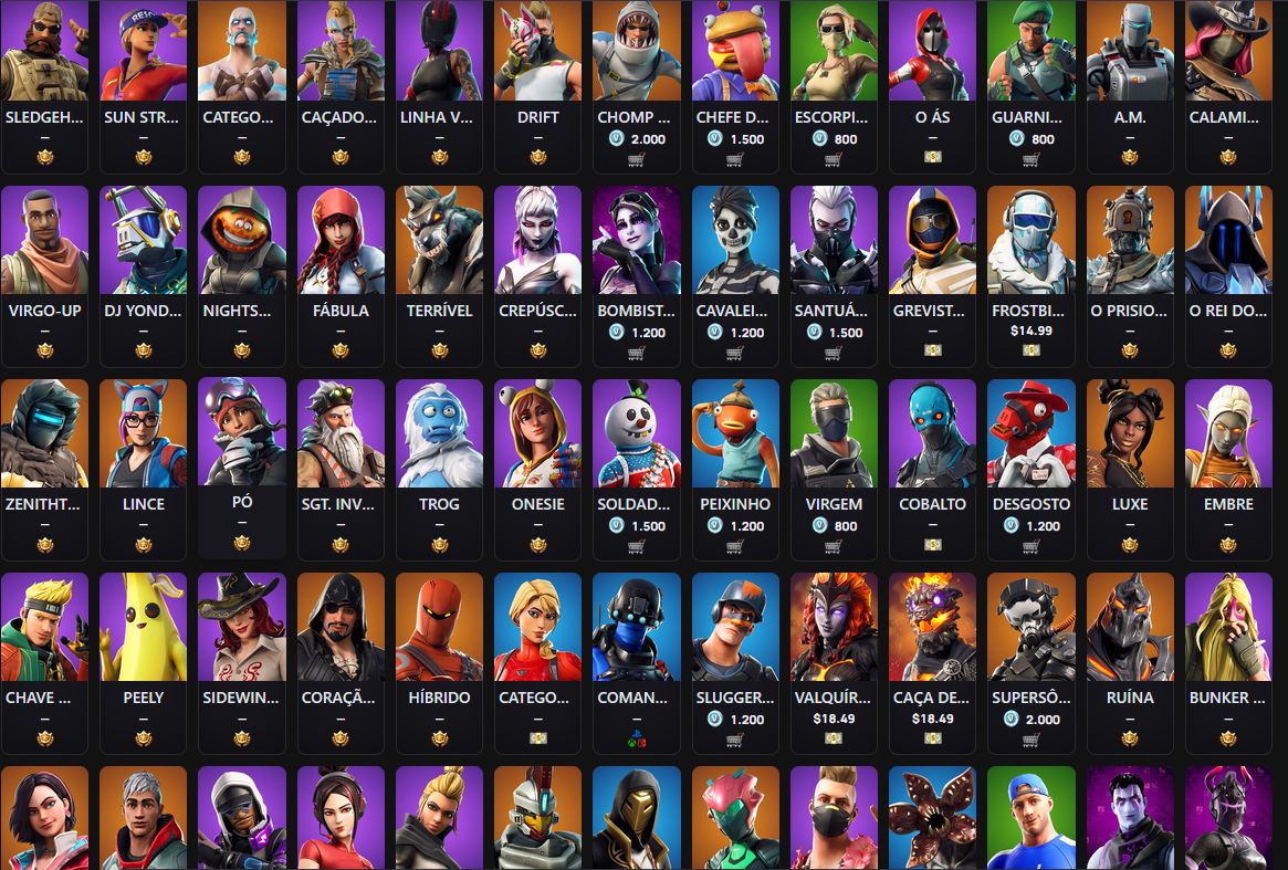 Conta FORTNITE 387 Skins + salve o mundo (V-BUCKS) FULL ACESSO