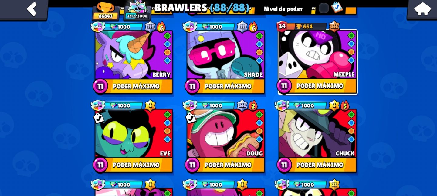 CONTA DE BRAWL STARS COMPLETAMENTE FULL. (DESDE 2018).