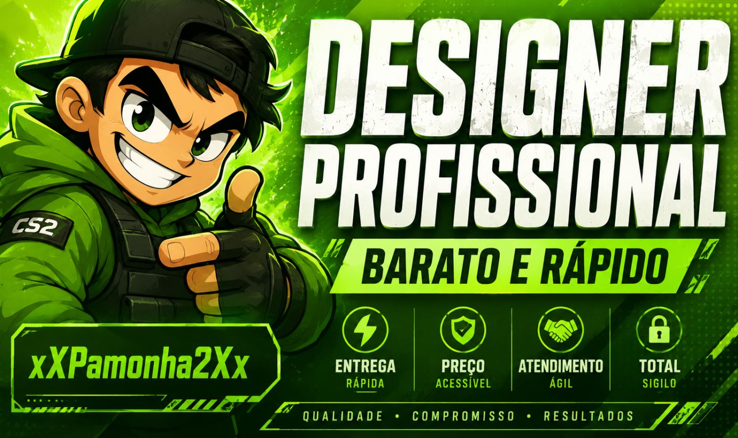 DESIGN PROFISSIONAL BARATO! (LOGO, BANNER, ANÚNCIO, THUMBNAIL, CARTOON)