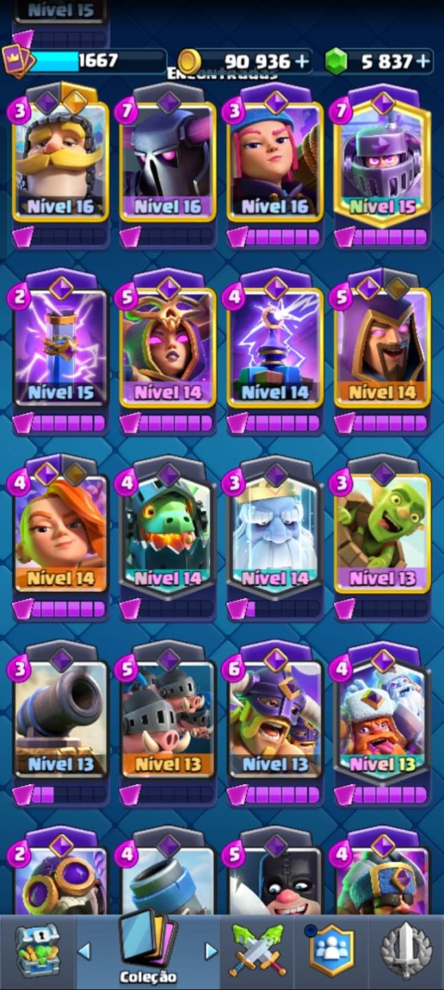 CLASH ROYALE | TORRE 15 | 11K TROFÉUS | 16 EVOLUÇÕES | 5.8K GEMAS | DECK LVL 16