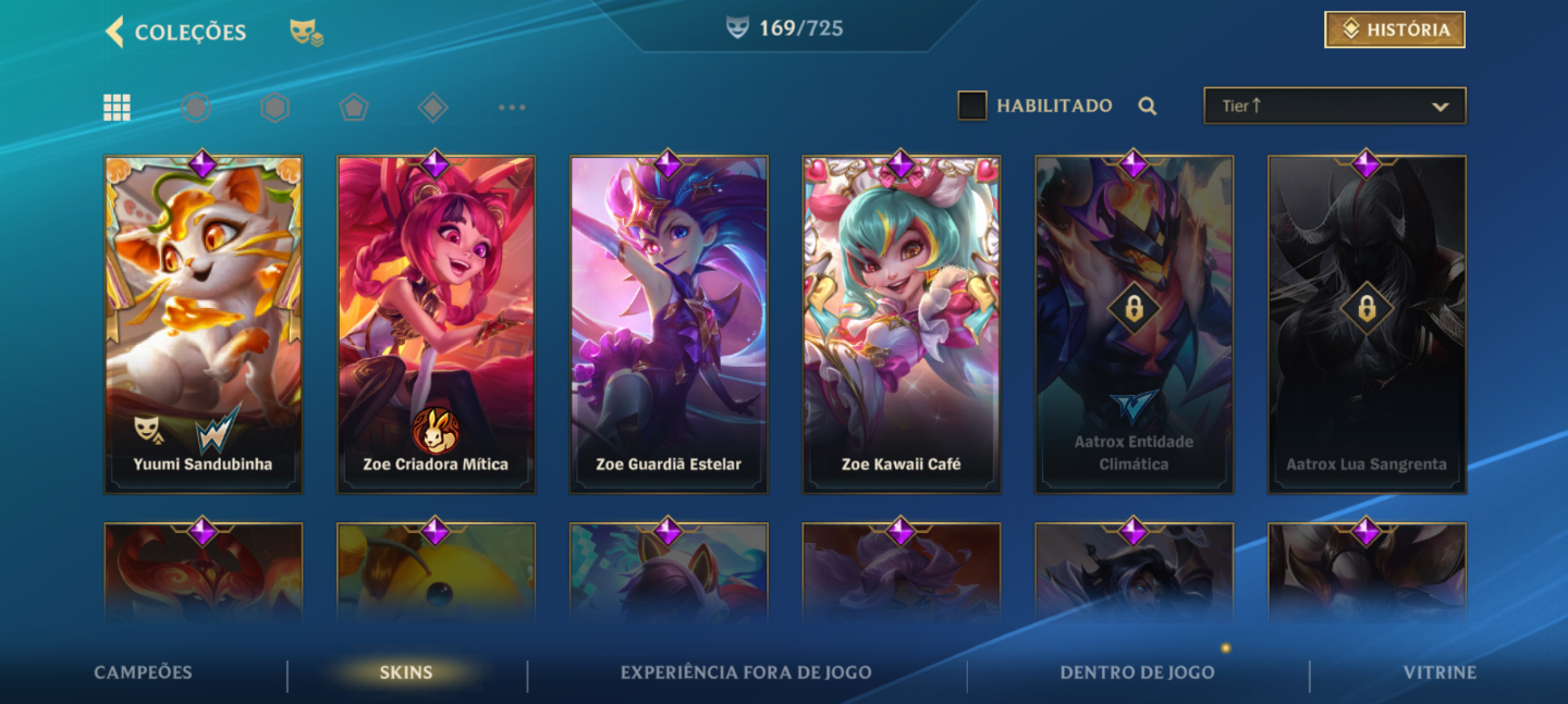 CONTA WILD RIFT(176 SKINS, INCLUINDO PASSES E SKINS MÍTICAS)