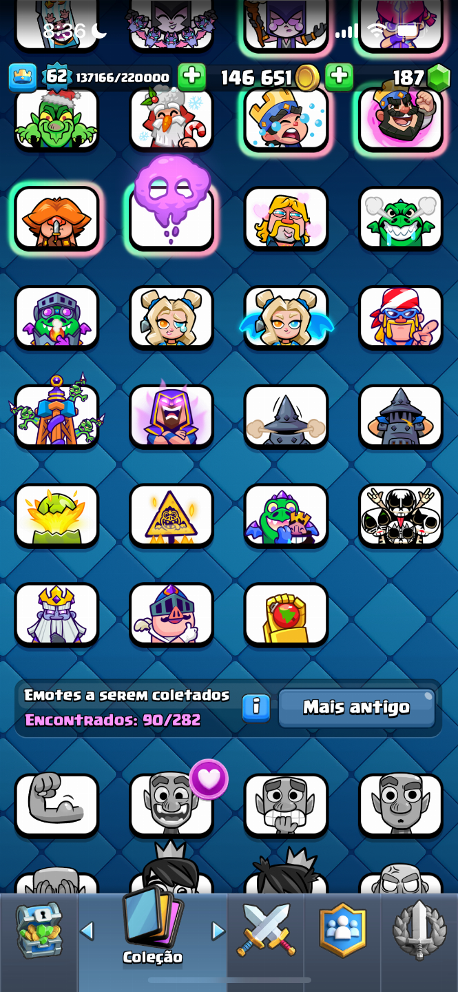 Conta CLASH ROYALE MAIOR CAMPEAO VARIOS EMOJIS RAROS E 8 ANOS DE CONTA