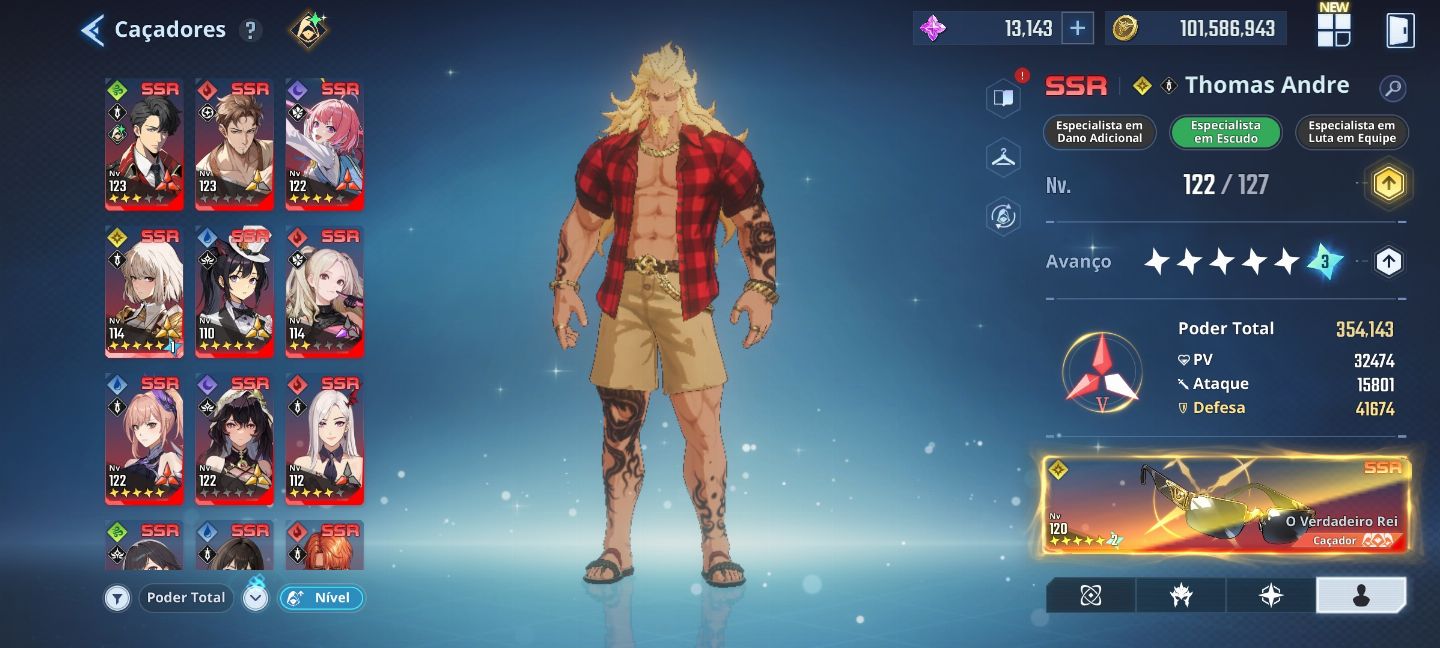 Conta Leveling Arise Level 127 + 98kk em moedas de ouro. End game + brinde acc