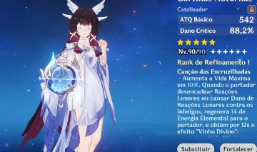 Conta Genshin Columbina Lauma Nefer