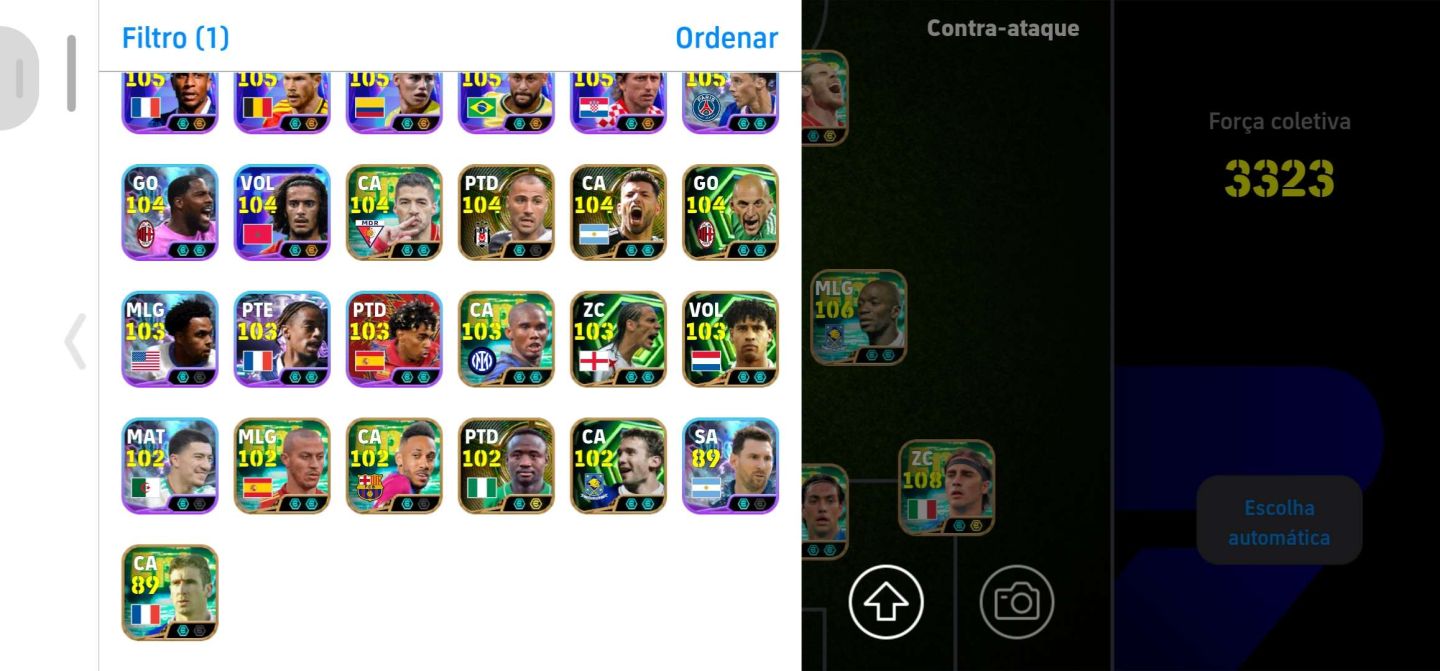 [META] Conta Efootball Mobile +3340 de Força + Full épico