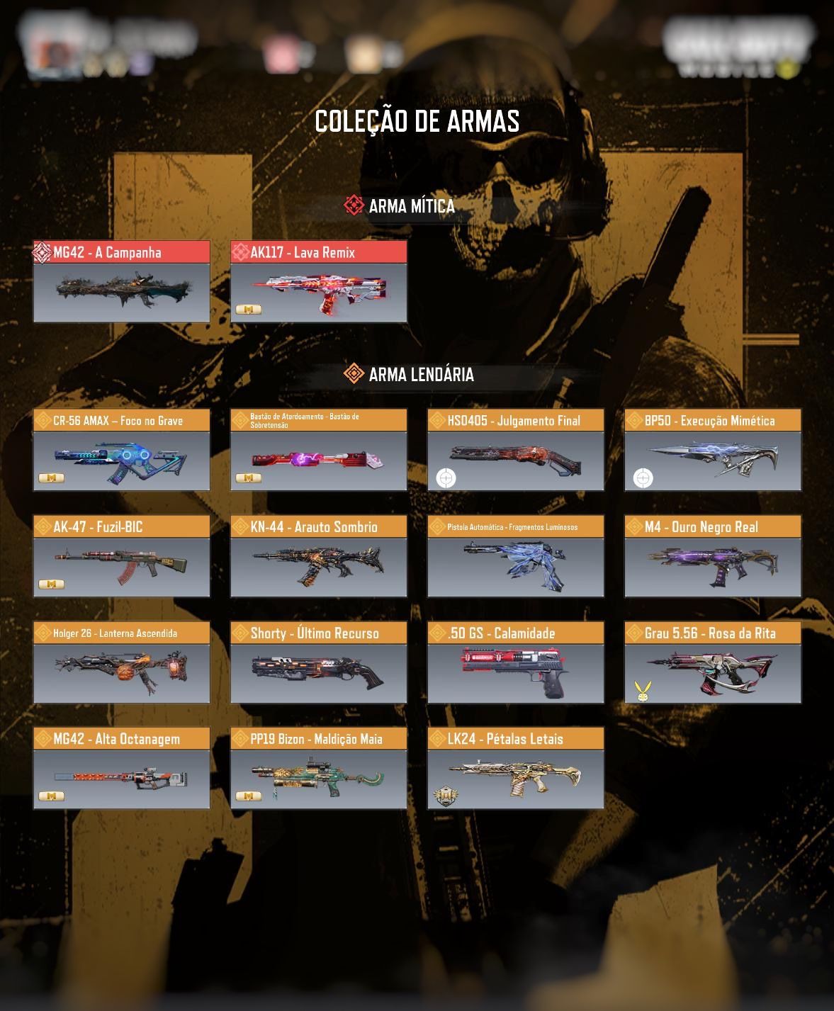 Conta INSANA de COD: Armas MÍTICAS e LENDÁRIAS!!