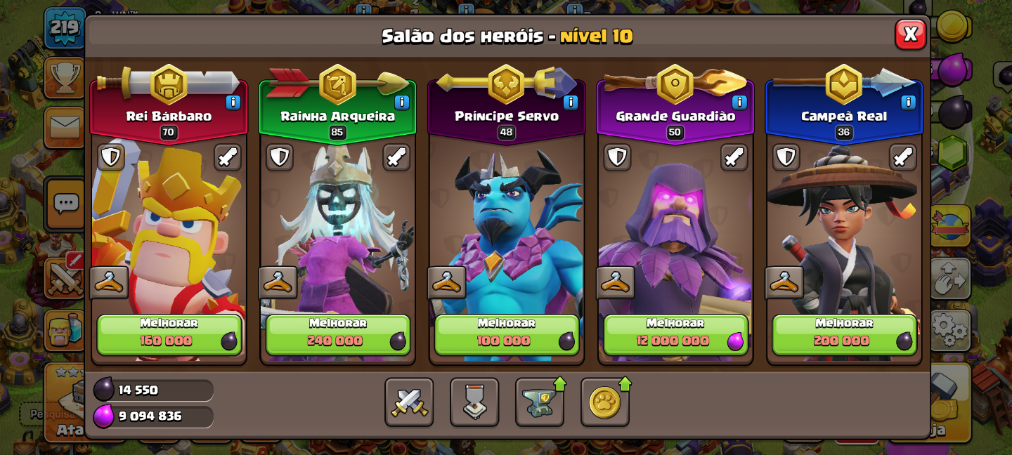 Cv17 recente nível 219