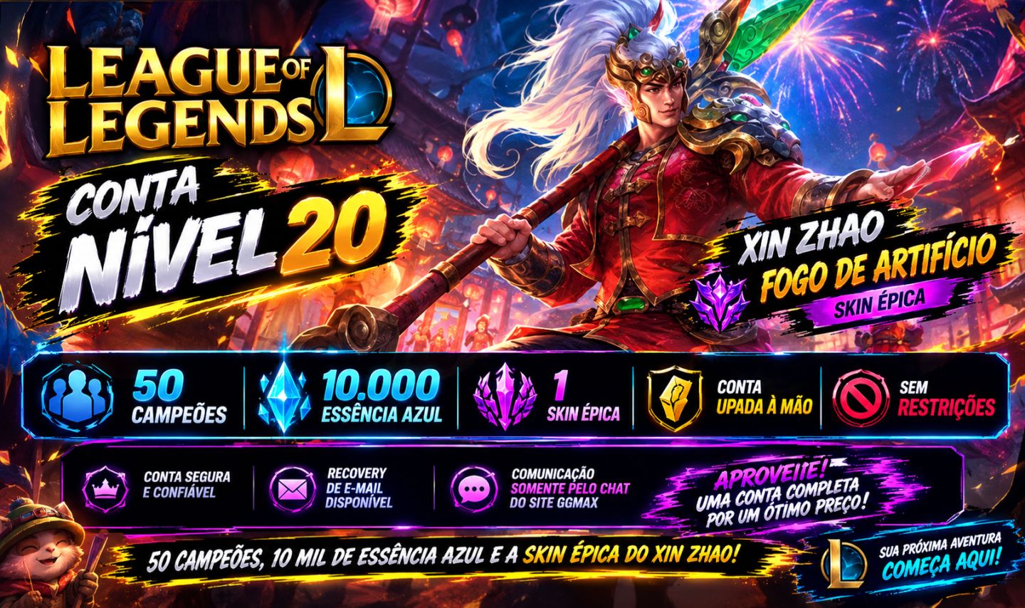 CONTA LEAGUE OF LEGENDS NÍVEL 20