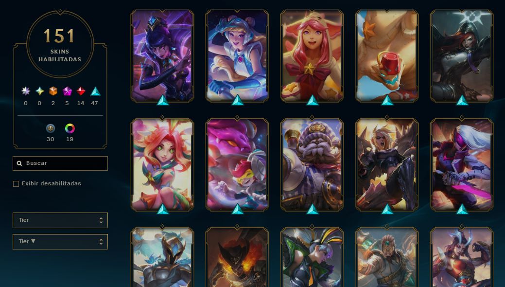 CONTA LOL - LV 242 - BANDEIRA PRAIAS PECAMINOSAS - SKINS 151