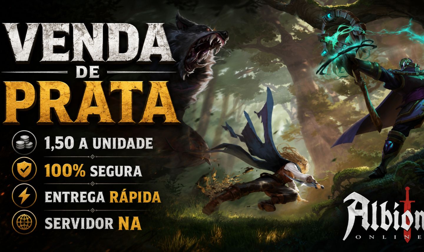 VENDA DE PRATA ALBION ONLINE (NA) | ENTREGA RÁPIDA, SEGURA E GARANTIDA