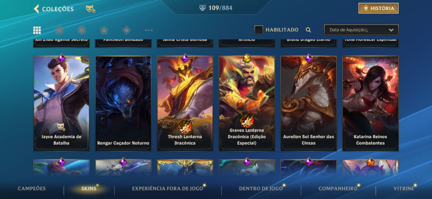 CONTA WILD RIFT 109 SKINS + RANKS EXCLUSIVOS
