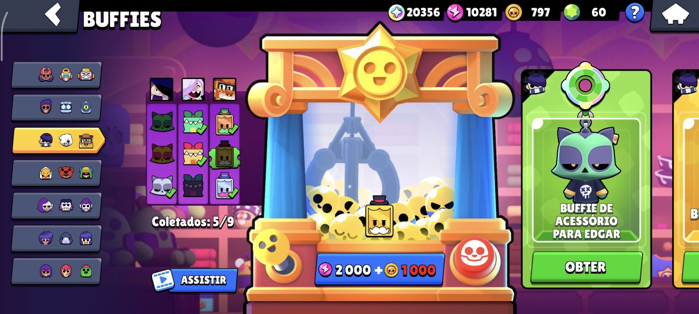 CONTA BRAWL STARS RARA