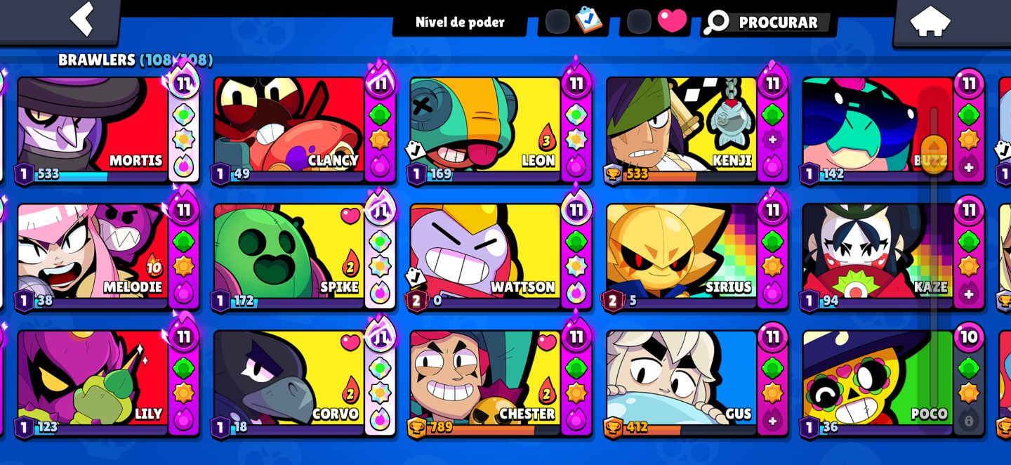 CONTA INCRÍVEL DE 72.7K DE TROFÉUS, 313 SKINS E TODOS OS BRAWLERS!