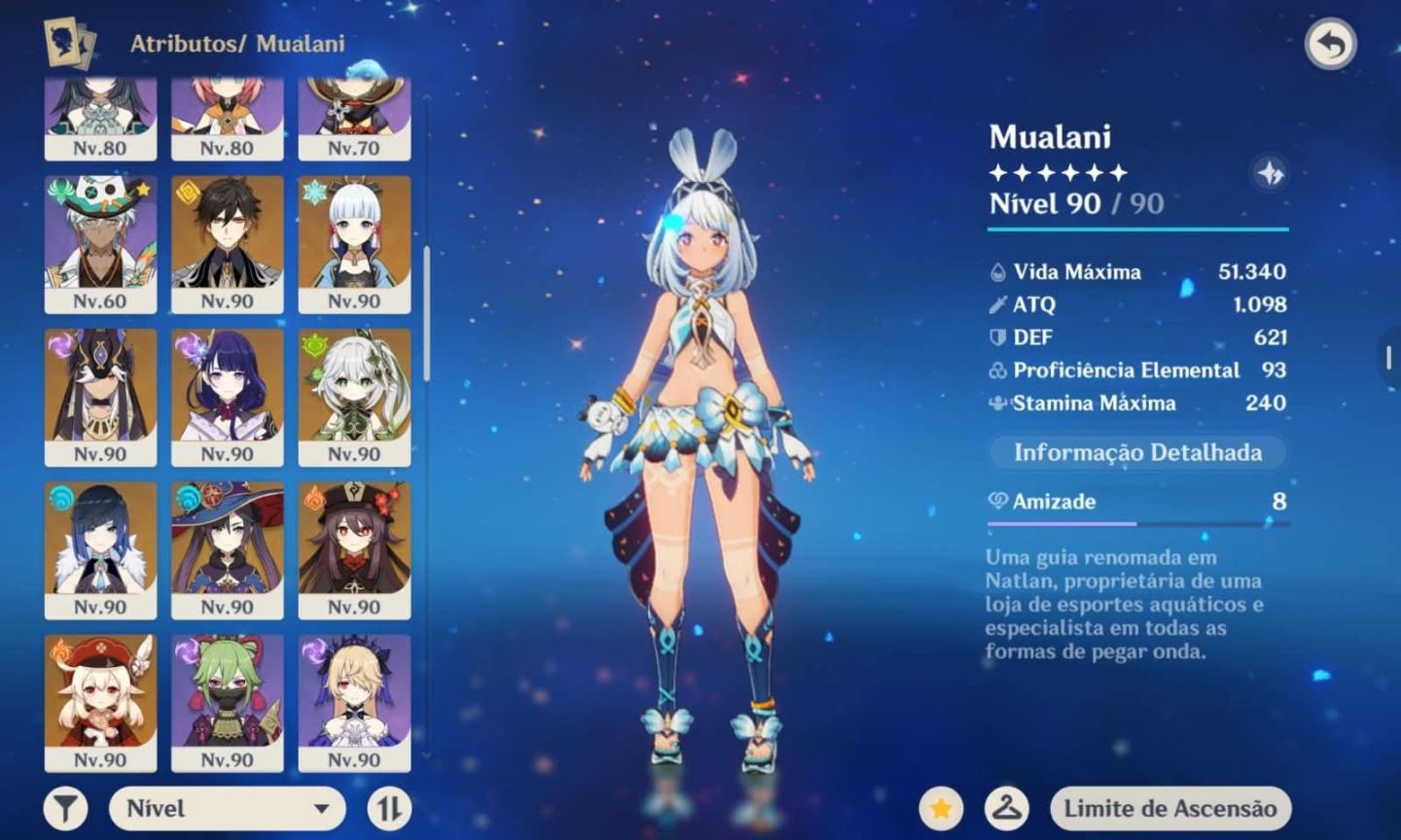 Conta Genshin AR60 com Lyney C3R1 + Xiayun C1 + Mizuki C2 + 10 armas T5