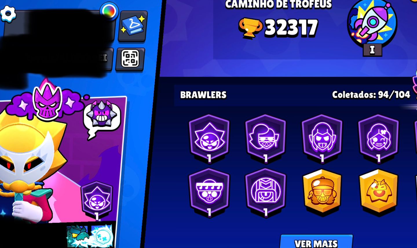 Conta de Braw Stars,97 brawlers,32k troféus.