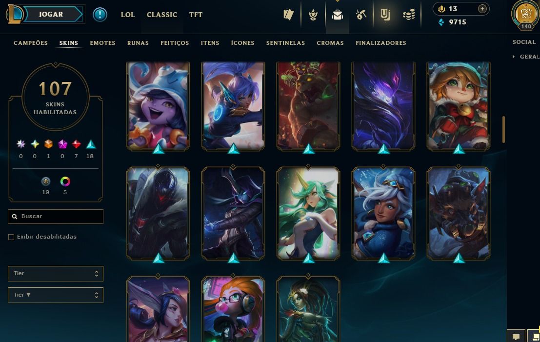 Full Acesso - 107 Skins - 120 Campeões - Level 140 Promoção Apenas Hoje!!!!