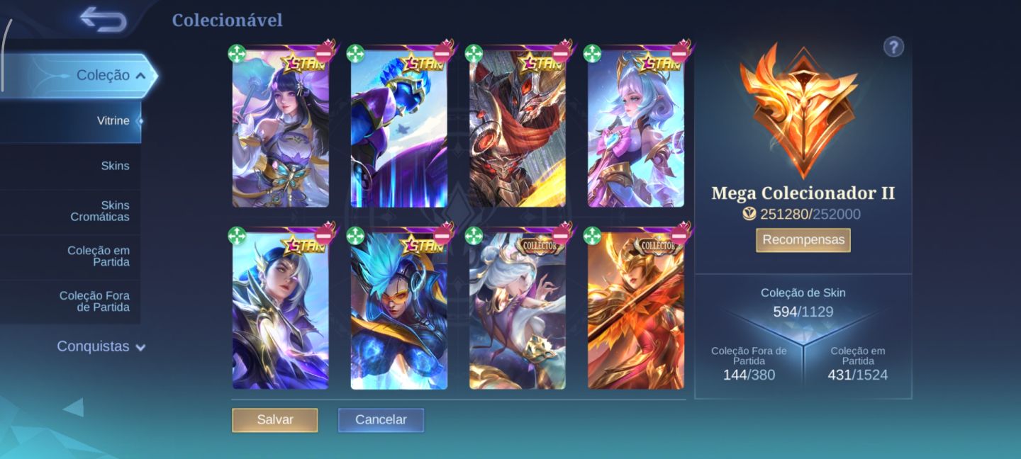 Conta de mobile legends main mid/adc.