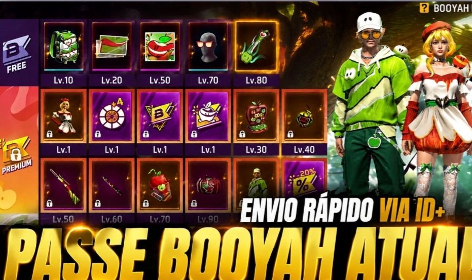 [MAIS VENDIDO] PASSE BOOYAH PREMIUM FREE FIRE - NÃO PRECISA ADICIONAR!