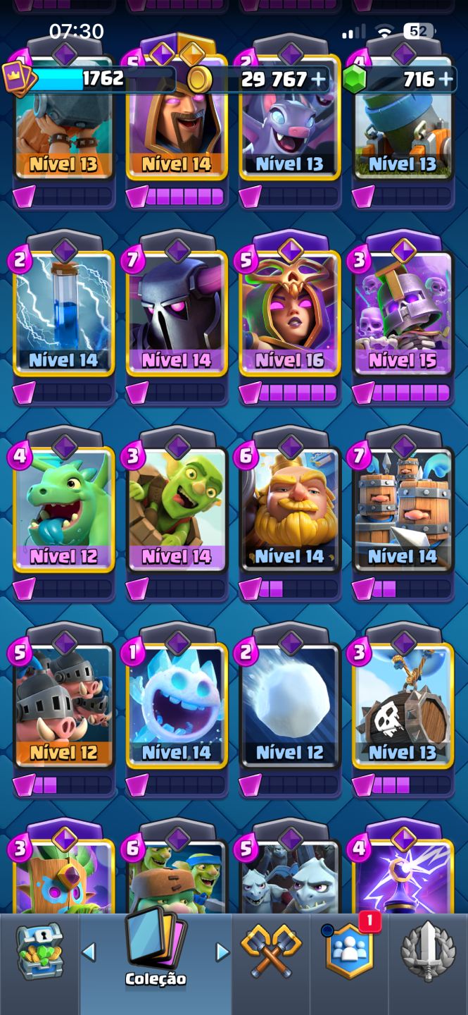 Conta Clash Royale 13.200 Troféus| Todas as Cartas | 20 Evoluções | 11 Nivel Max