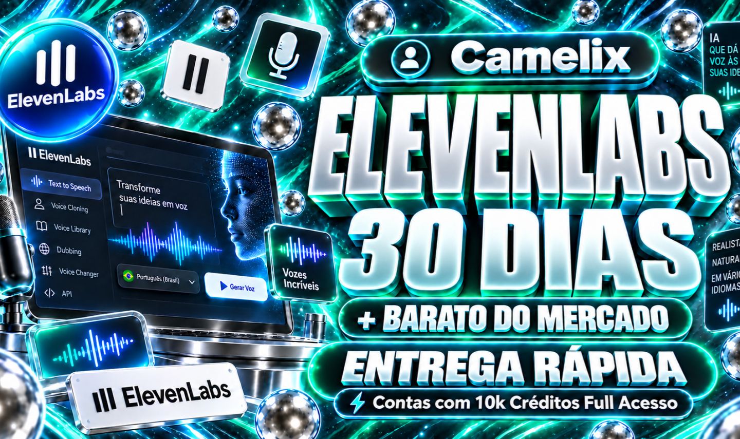 ELEVENLABS CONTA EXCLUSIVA COM 10.000 CRÉDITOS | ENTREGA RÁPIDA