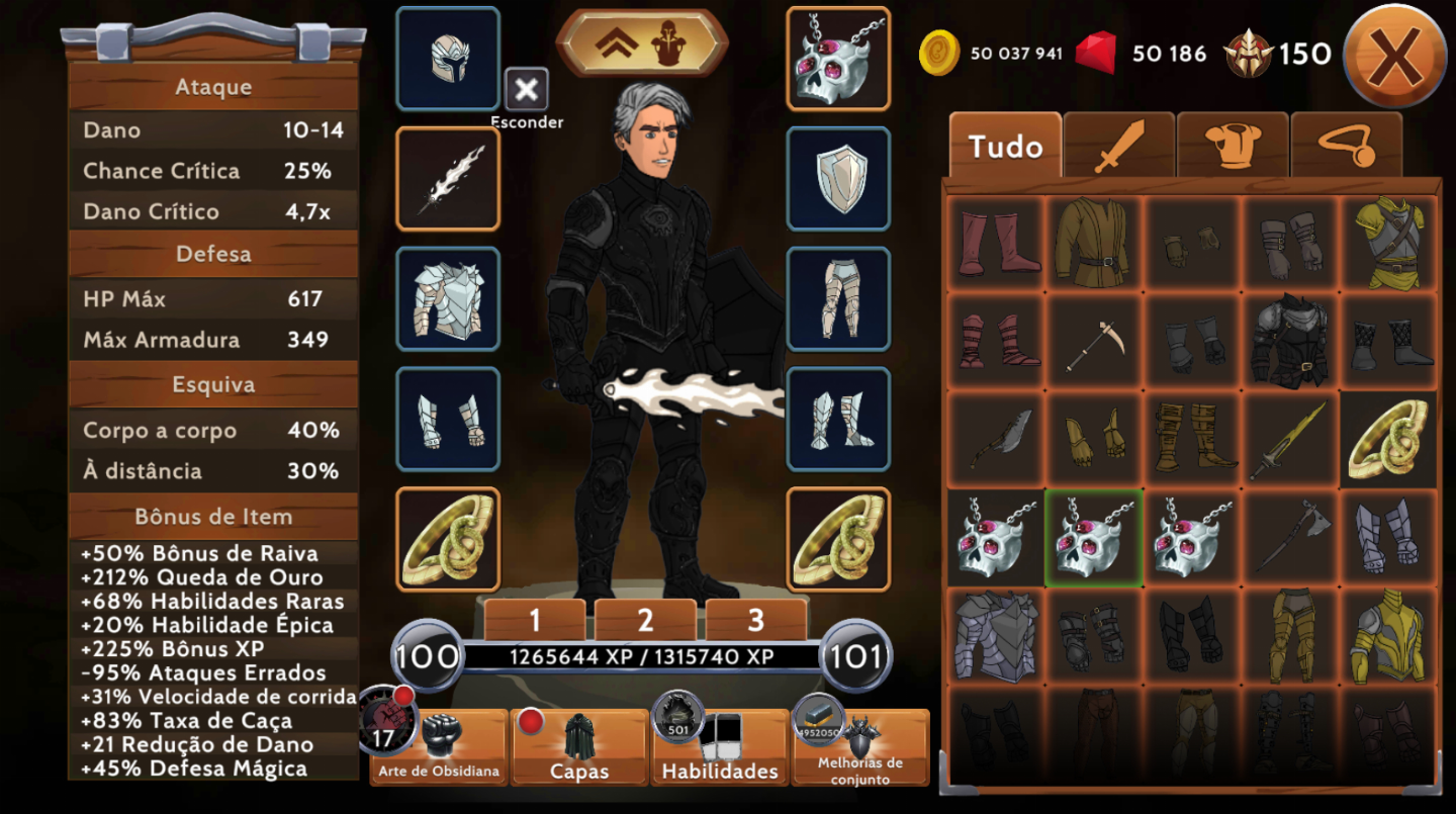 SERVIÇOS OBSIDIAN KNIGHT RPG | OURO + RUBI + FERRO + UP LEVEL | ANDROID APENAS
