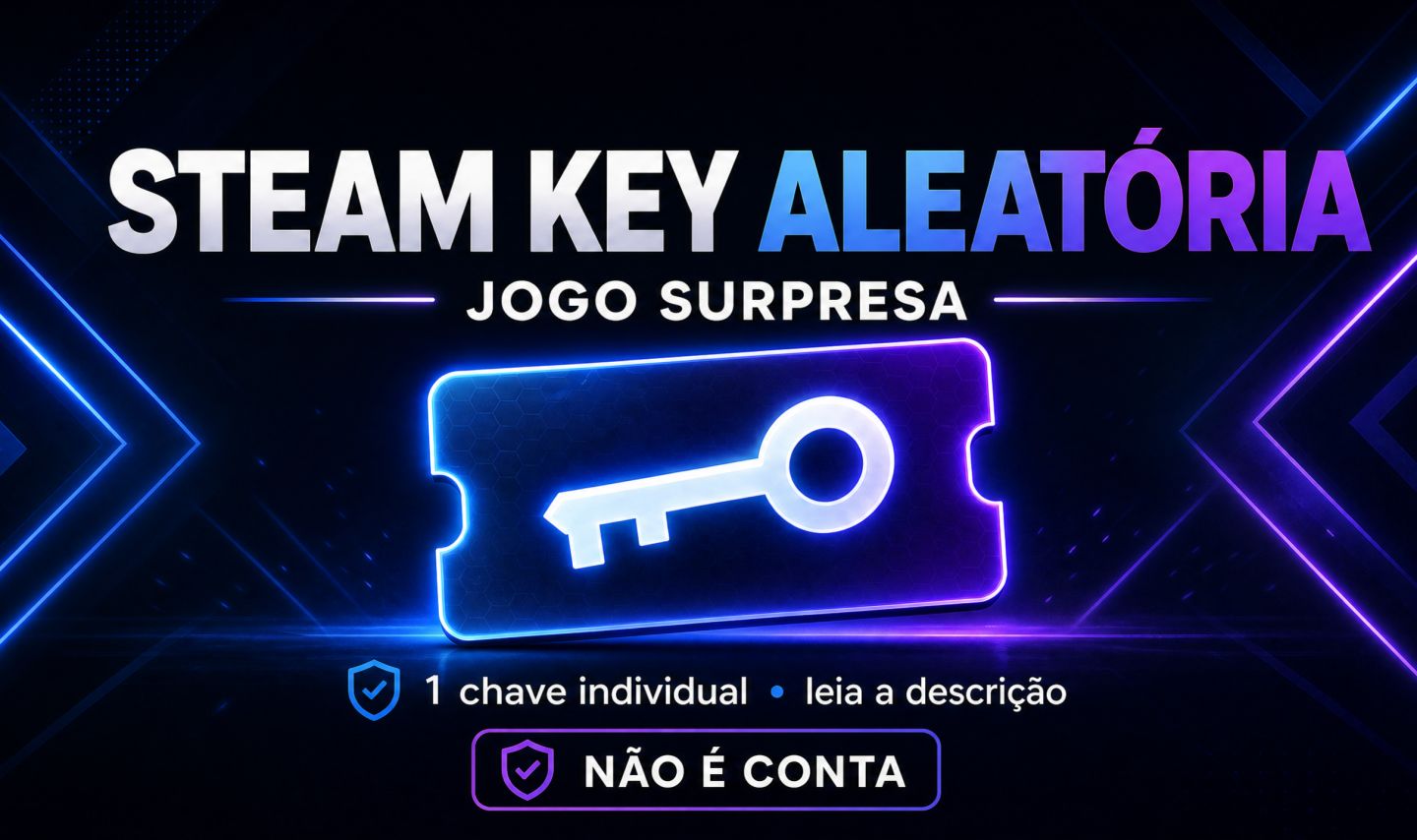 Steam Key Aleatória - Jogo Surpresa para Steam -Leia a Descrição