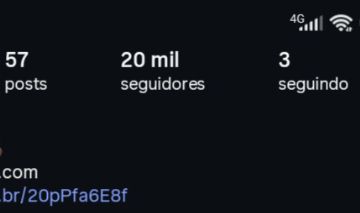 Conta: Instagram 20 mil seguidores e com visualização em alta