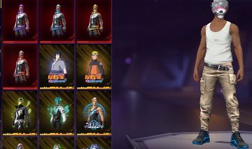 CONTA FREE FIRE TODAS AS SKIN DO NARUTO