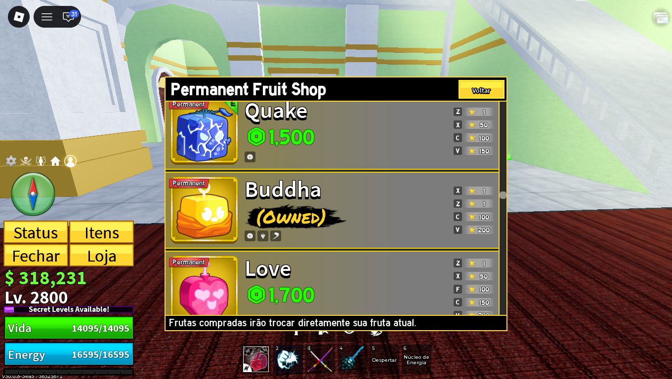 CONTA BLOX FRUITS + KING LEGACY | LVL 2800 + 5M BOUNTY + BUDDHA PERM E MAIS!!
