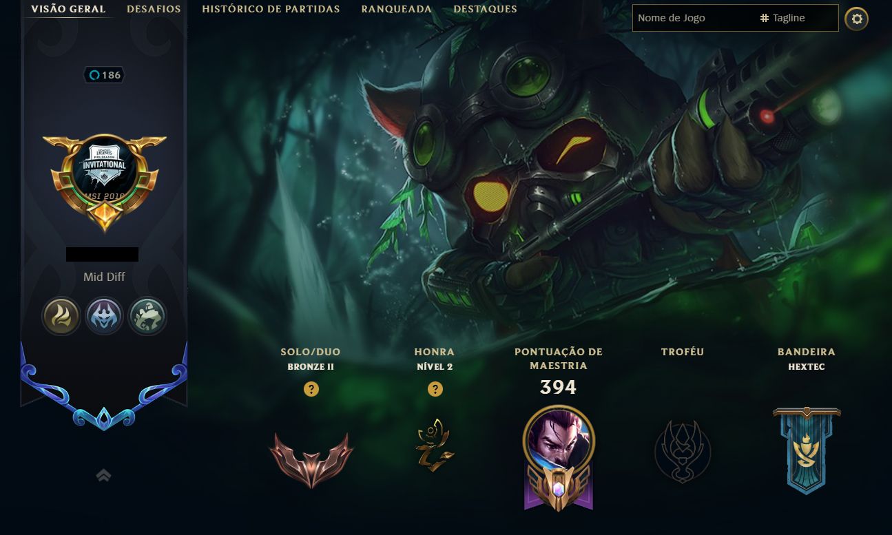 CONTA LOL | 102 SKINS | FULL ACESSO | BR