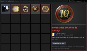 CONTA ANTIGA CS2 PRIME COM 4 MEDALHA + PREMIER DISPONÍVEL + BRINDE - 100% SEGURO