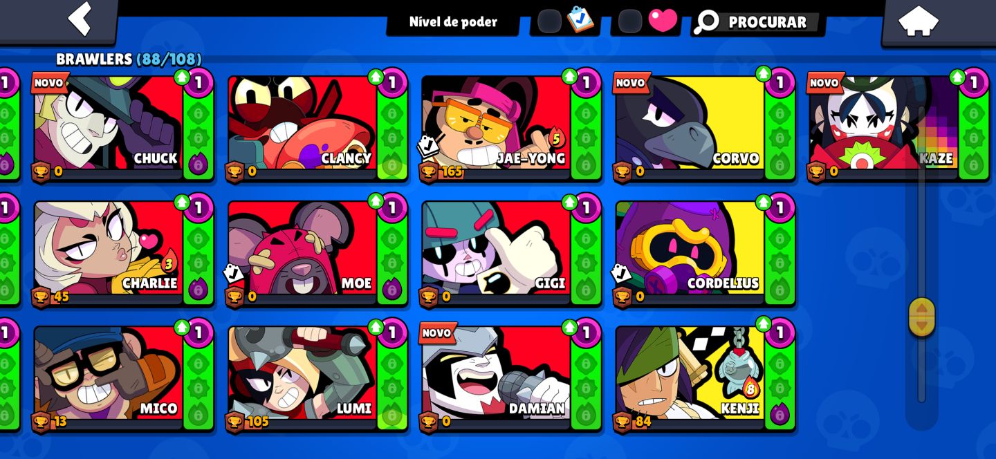 CONTA BRAWL STARS À VENDA 594 GEMAS MUITAS SKINS