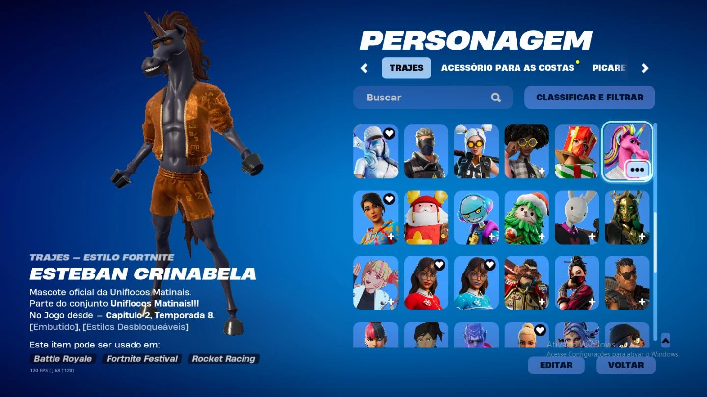 Ótima Conta de Fortnite, com Passes Desde a Temporada 6 do Cap2 Skins Tryhard.