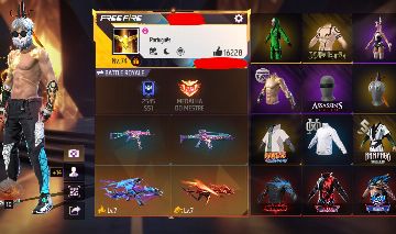 CONTA FREE FIRE GEMADA COM MUITAS SKIN