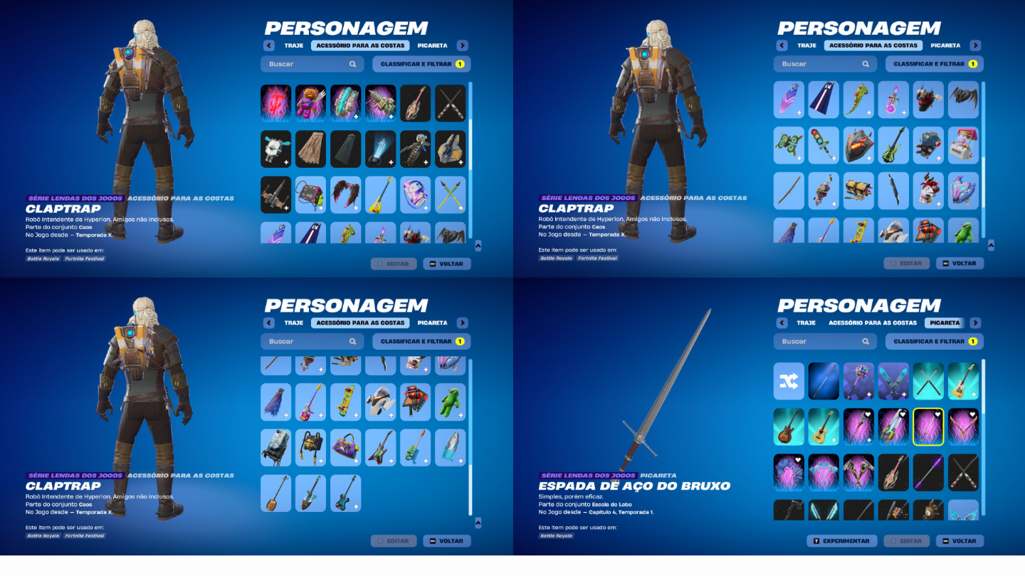 CONTA FORTNITE RARA - GERALT E DOOM