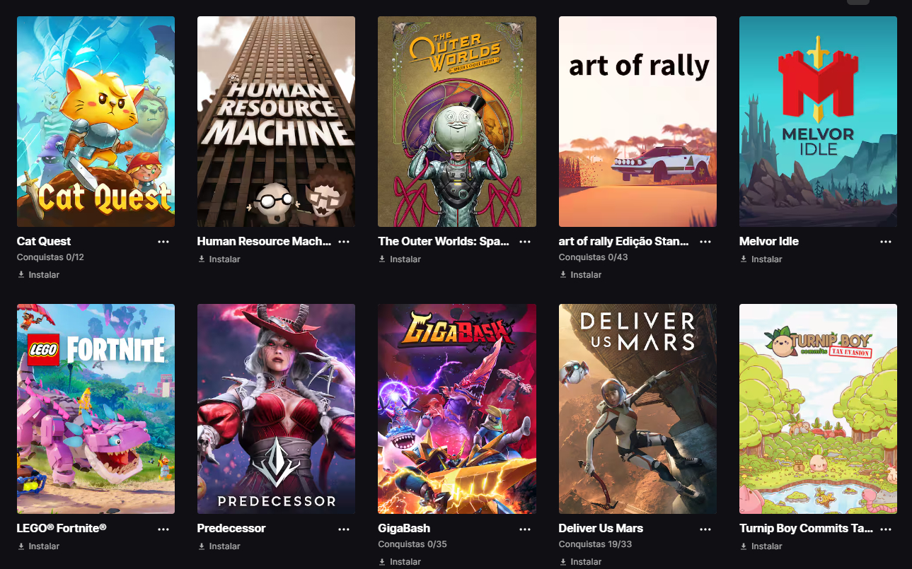 Conta full aceso Epic Games com diversos jogos