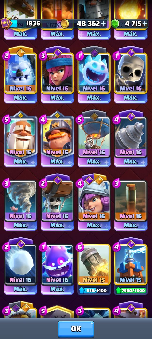 [ Promoção ] Conta de Clash Royale com Decks meta full 16