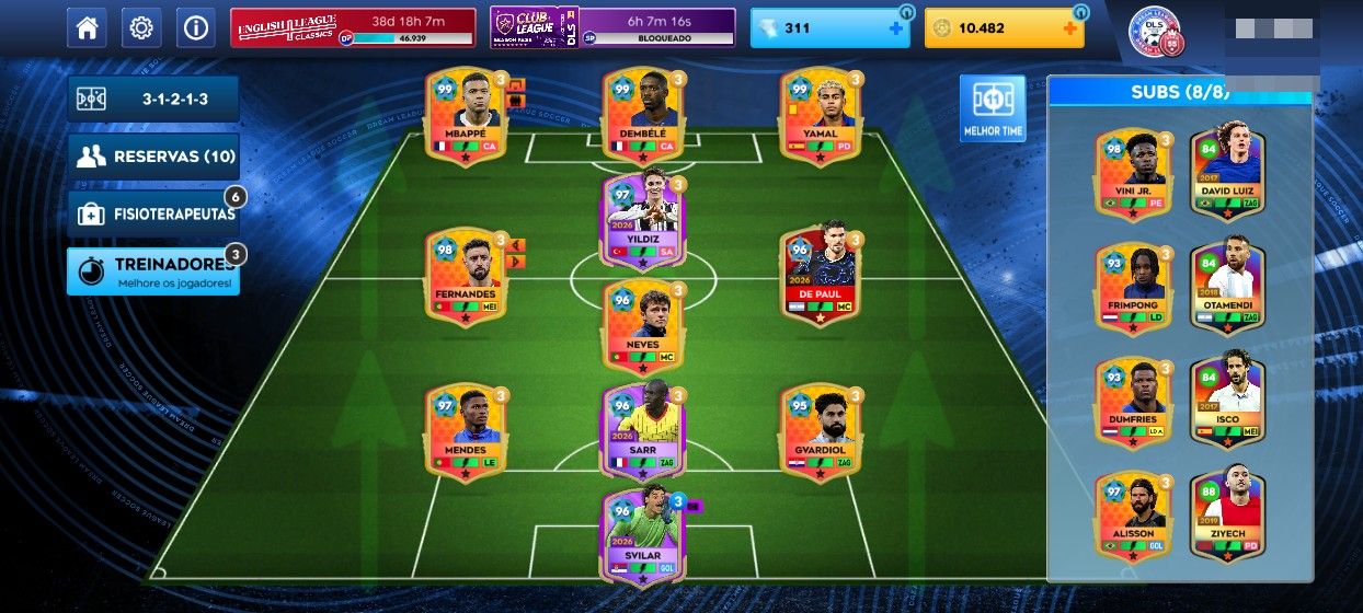 CONTA DLS FULL META + 10k GOLD E 300 DIMA