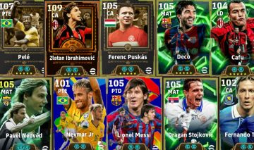 Conta de efootball com vários épicos